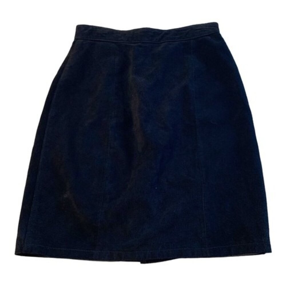 The Limited 100% Leather Pencil Skirt Black Suede Lined Size 6